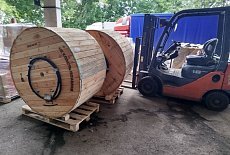 Перевозка бухты кабеля